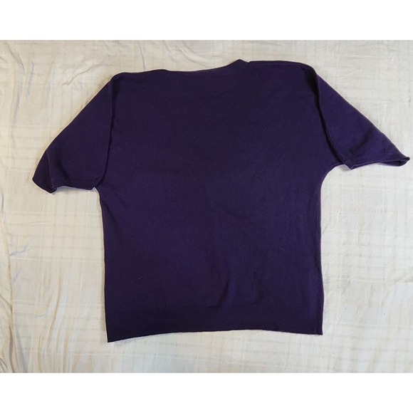 Talbots Womens Cashmere Blend Lightweight Cardigan Sequened Buttons L - Picture 6 of 9